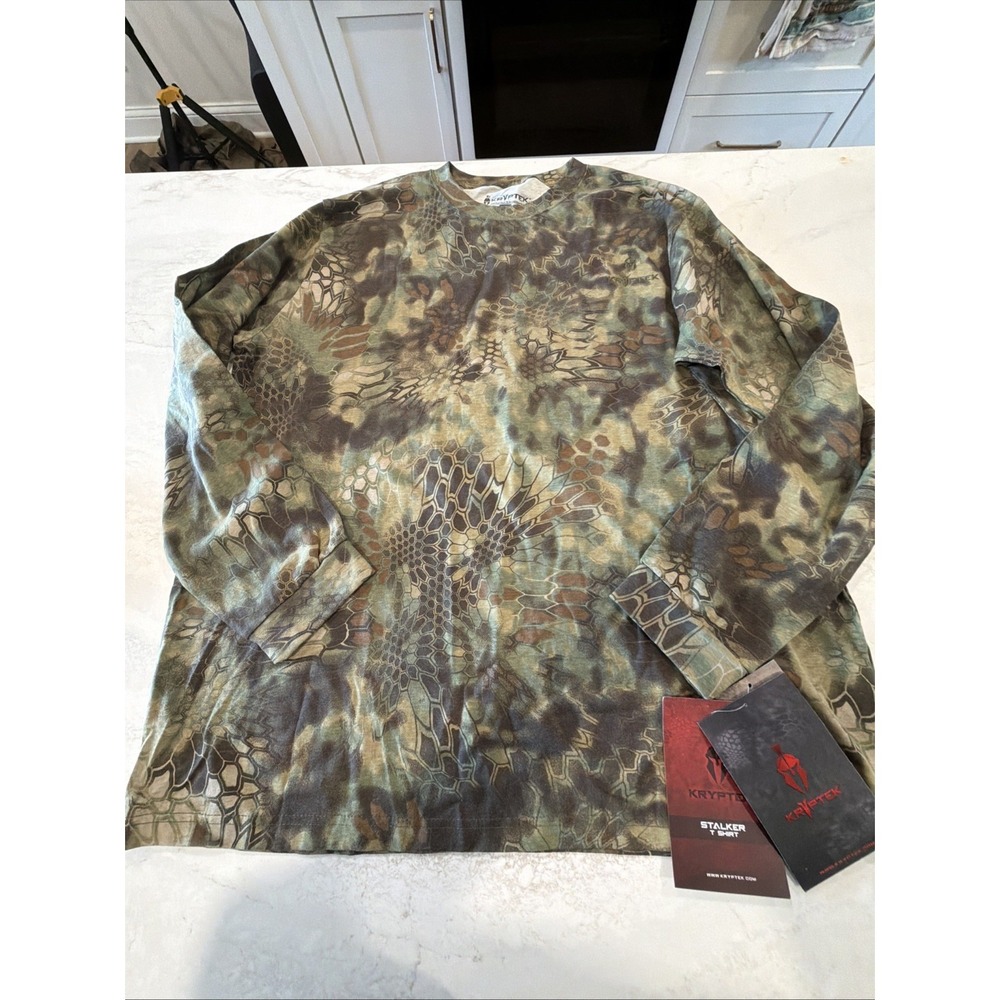 NWT Kryptek Camo Stalker Shirt Long Sleeve Crew Neck Highlander Hunting Mens 3XL